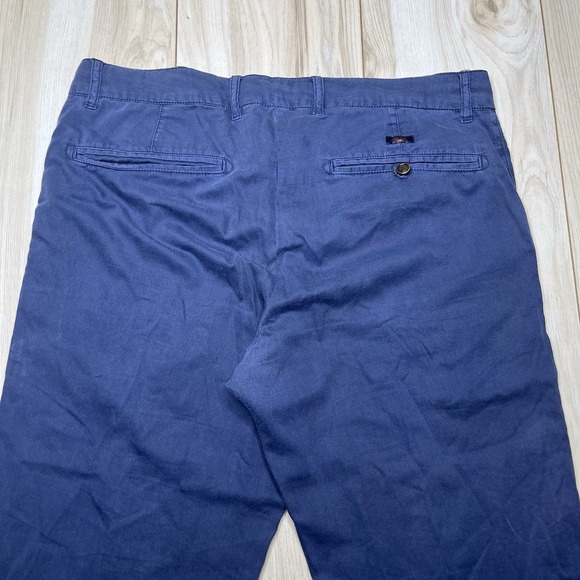 Faherty Lightweight 5-Pocket Pants Tapered Fit Mens Size 35Wx33L Navy Blue - Picture 15 of 16